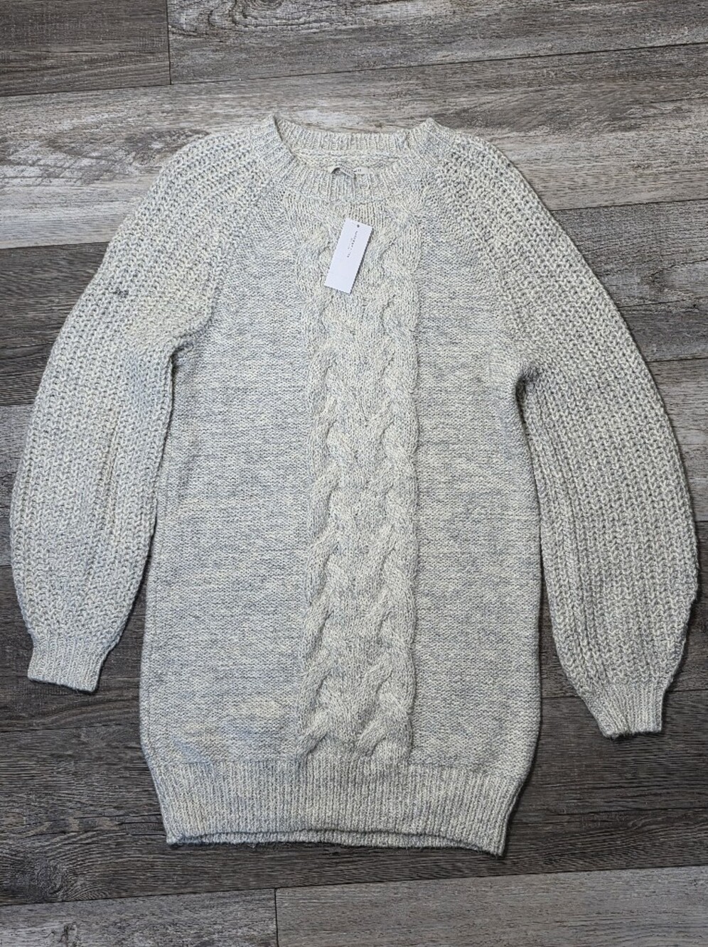Cozy Cable Knit Women's Sweater - Light Gray